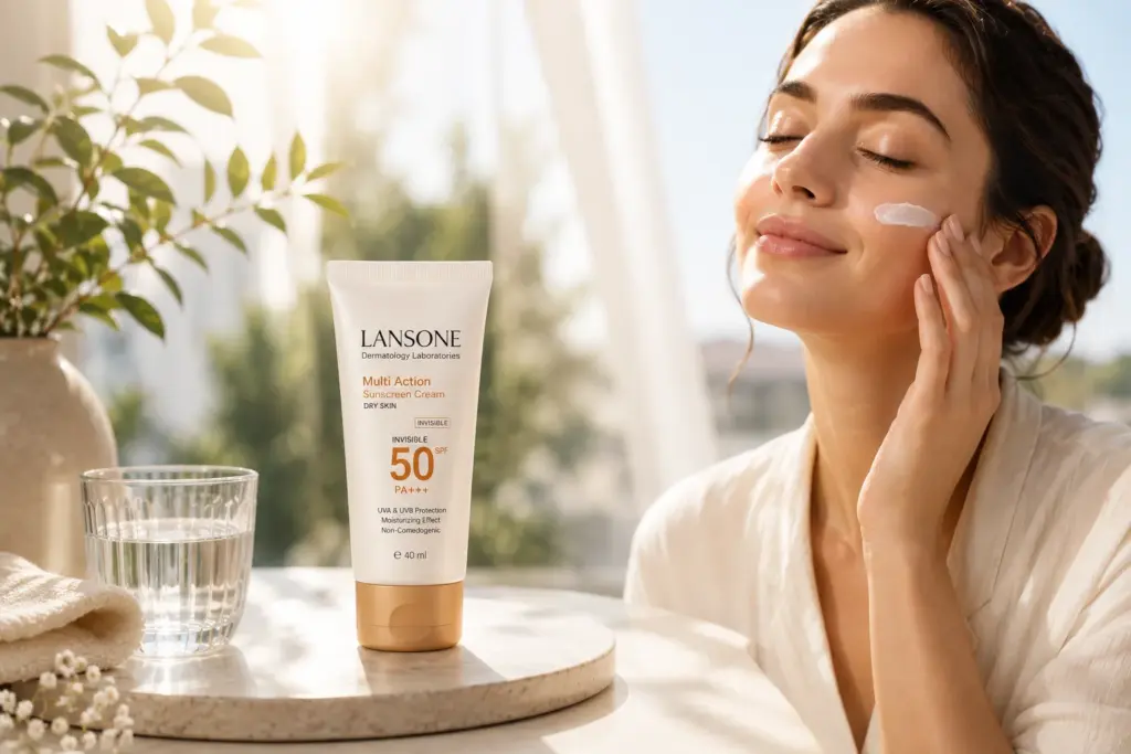 ضدآفتاب لانسون SPF50 در استفاده روزانه چه تجربه ای روی پوست ایجاد می کند؟
